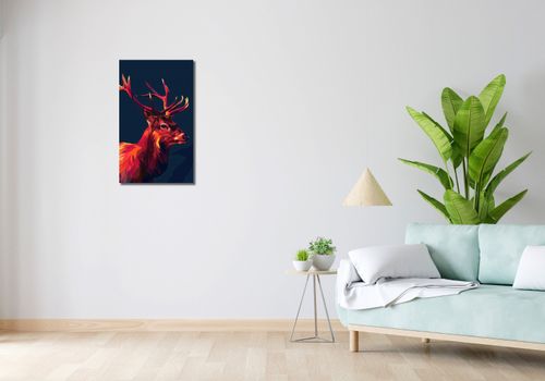 Obraz 40x70cm Jeleń w Geometrii na Arena.pl
