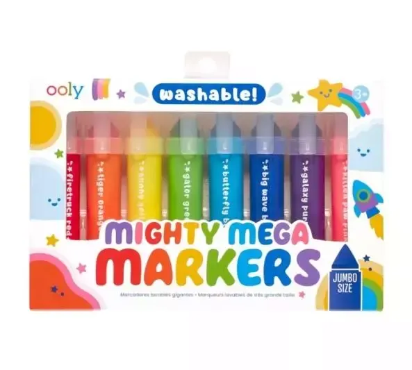 Flamastry zmywalne Mighty Mega 8 kolorów zdjęcie 1