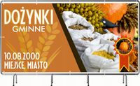 BANER REKLAMOWY 300x150 cm oczkowany projekt w cenie DOŻYNKI GMINNE