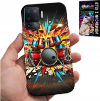 ETUI DO OPPO F19 PRO - ROCK PERKUSJA BĘBNY ROCK & ROLL + FOLIA