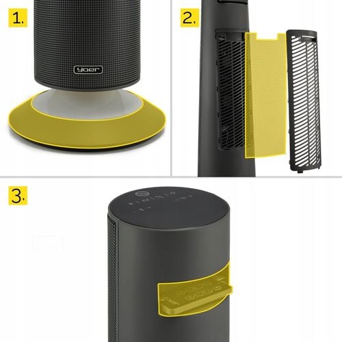 Termowentylator Farelka Cichy Yoer 2500 W + Timer +4 Tryby na Arena.pl