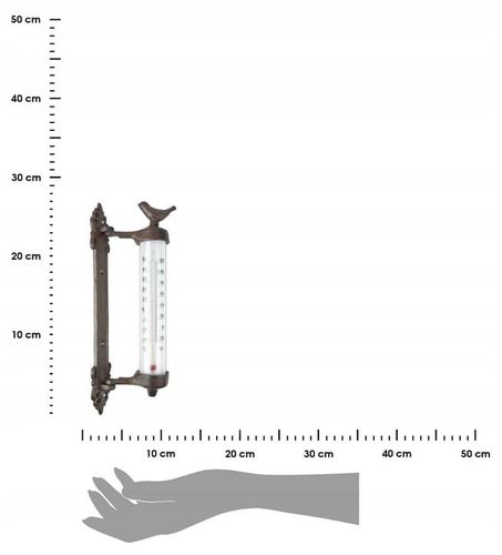 Żeliwny Termometr Zewnętrzny Ozdobny Ptak Ścienny na Arena.pl