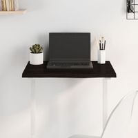 Blat stołu, ciemnobrązowy, 60x40x2 cm, lite drewno dębowe