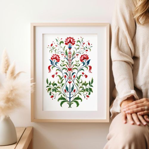 Plakat botaniczny folk 50x70 cm na Arena.pl