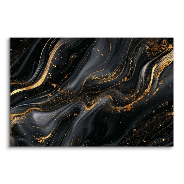 Obraz Do Sypialni Czarny Marmur Styl Glamour Abstrakcja 100cm x 70cm zdjęcie 2