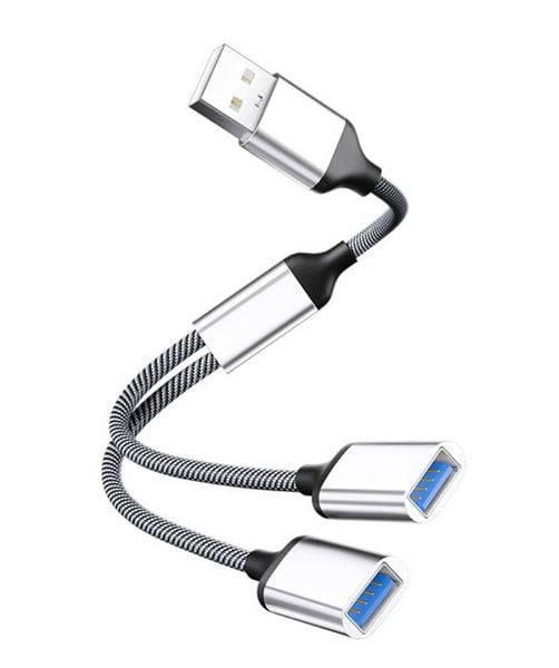 MicroConnect USB-A to 2x USB-A Female, zdjęcie 1