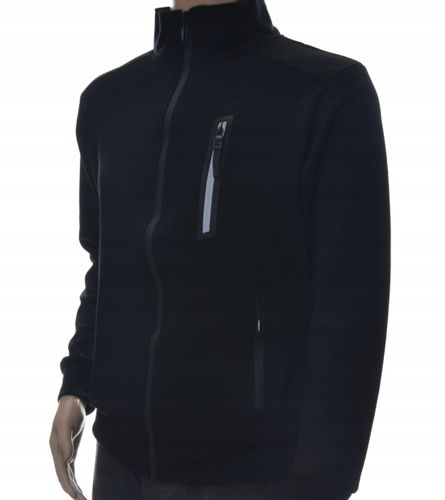 Bluza męska rozpinana ze stójką M/L PREMIUM czarna na Arena.pl