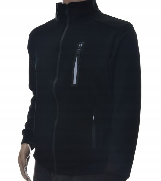 Bluza męska rozpinana ze stójką M/L PREMIUM czarna zdjęcie 3