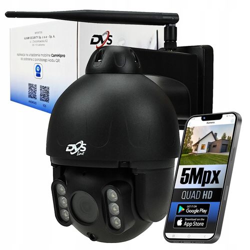 KAMERA WIFI OBROTOWA ZEWNĘTRZNA IP 5Mpx METAL CZARNA AUDIO DETEKCJA DVS na Arena.pl
