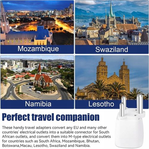 Adapter Przejściówka Gniazda EU na Wtyk RPA MOZAMBIK NAMBIA BHUTAN - na Arena.pl