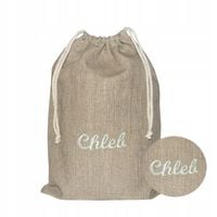 Worek lniany na chleb 25x40 cm biały haft