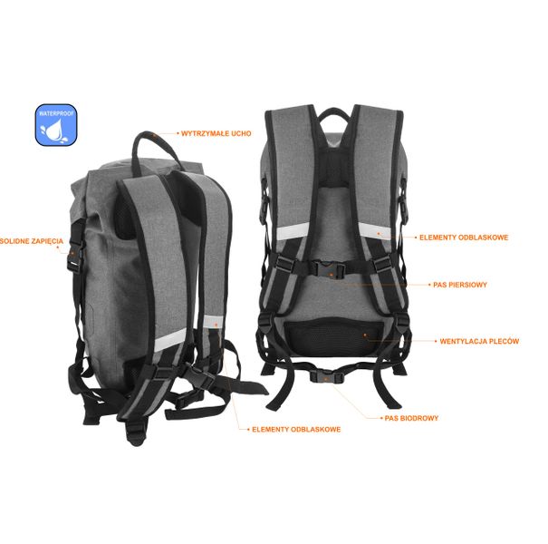 LEKKI TREKKINGOWY PLECAK TURYSTYCZNY WODOODPORNY ACTIVEU zdjęcie 3