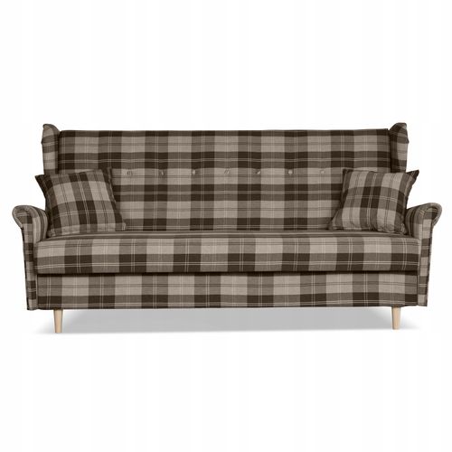 Sofa Uszak FELDA rozkładana fspania Family meble krata brązowa na Arena.pl