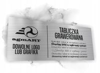 Elegancka Tabliczka Grawerowana z Laminatu 10x5 cm z TWOIM LOGO NAPISEM