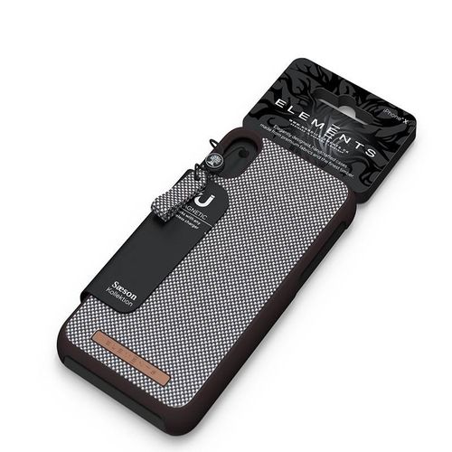 Materiałowe etui iPhone Xs Max (Dark Brown) na Arena.pl