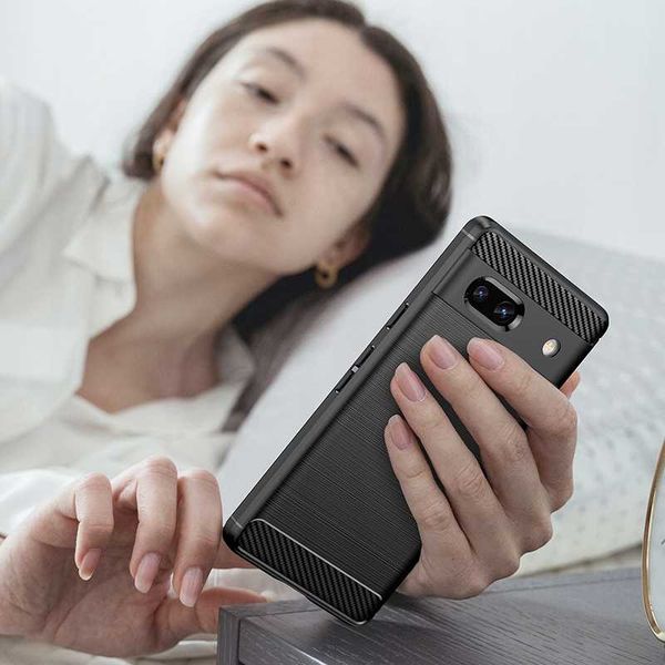 Spacecase Carbon Google Pixel 7A Black zdjęcie 3