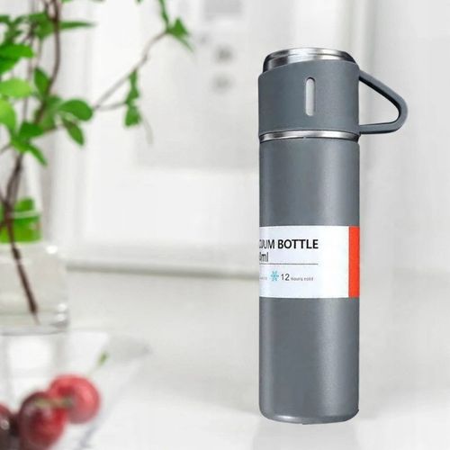 PROFESJONALNY TERMOS PRÓŻNIOWY Z KUBKIEM 3 kubki ORYGINALNY PREZENT 500ml na Arena.pl