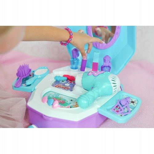 WOOPIE Toaletka dla Dziewczynki 2w1 Salon Piękności w Walizce na Arena.pl
