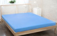 Prześcieradło jersey z gumką 120x200 jasny niebieski