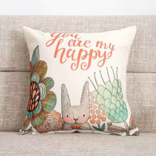 Poszewka na poduszkę z zajączkiem Hello Sping 45x45cm zdjęcie 6