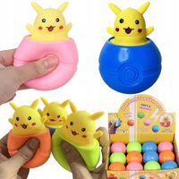 12x GNIOTEK PIKACHU POKEBALL ZABAWKA ANTYSTRESOWA WYCISKANA SENSORYCZNA