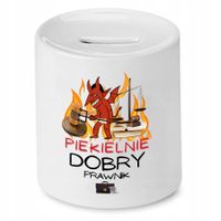 Skarbonka Dla Prawnika Piekielnie Dobry Prawnik Z Nadrukiem Ze Zdjęciem