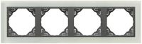 Efapel crystal ramka 4-krotna szkło grafit 90940 tcs