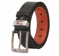 PASEK SKÓRZANY MĘSKI DO SPODNI KLASYCZNY SZEROKI CZARNY