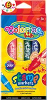 FLAMASTRY DWUSTRONNE Z PIECZĄTKAMI 6 KOLORÓW COLORINO 5907690836122