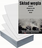 Ulotki A6 reklamowe firmowe 100szt wiele różnych wzorów SKŁAD WĘGLA