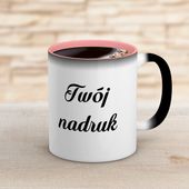 Kubek magiczny CLASSIC z różowym wnętrzem z Twoim nadrukiem