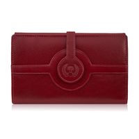 portfel damski skórzany czerwony duży w orientacji poziomej