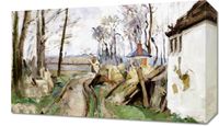Obraz 50x30cm A Village Road near Auvers, Paul Cezanne Vingtage
