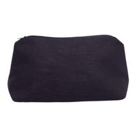 Kosmetyczka z Naturalnego Lnu Czarna 15x25 cm