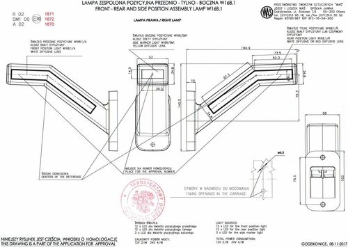 Lampa LED przednio-tylno-boczna PRAWA 1165P na Arena.pl