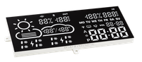 Weather station WiFi 2.4GHz, black, slim, TUYA, remote temp. sensor