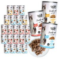 KARMA DLA KOTA - MOKRA KARMA PUSZKA MIX SMAKÓW KAWAŁKI 24x415g | TufTuf