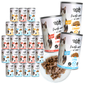 KARMA DLA KOTA - MOKRA KARMA PUSZKA MIX SMAKÓW KAWAŁKI 24x415g | TufTuf