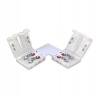 Złączka do taśmy LED kątowa 8mm typ L do taśm jedno barwnych