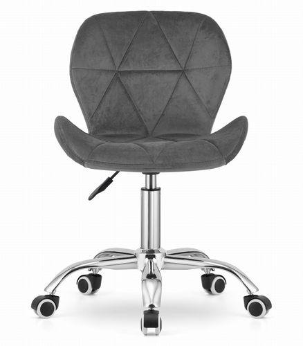 Krzesło obrotowe AVOLA aksamit - ciemnoszare na Arena.pl