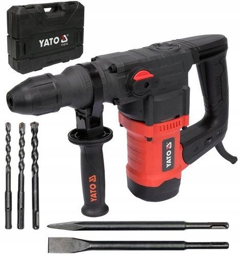 YATO MŁOT UDAROWY MŁOTOWIERTARKA SDS PLUS 1100W 4,5J 3 FUNKCJE + DŁUTA na Arena.pl