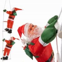 Święty Mikołaj na Drabinie Ozdoba 120cm Wchodzący Balkon Komin Świąteczny