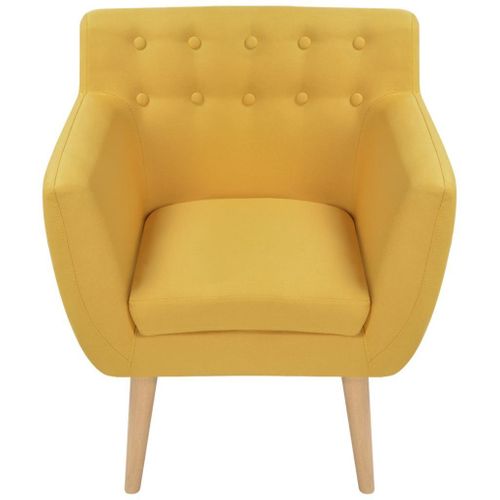 Fotel 67X59X77 Cm, Żółty Materiał na Arena.pl