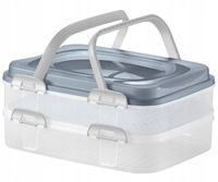 DUŻY PODWÓJNY POJEMNIK NA CIASTO WYPIEKI KANAPKI