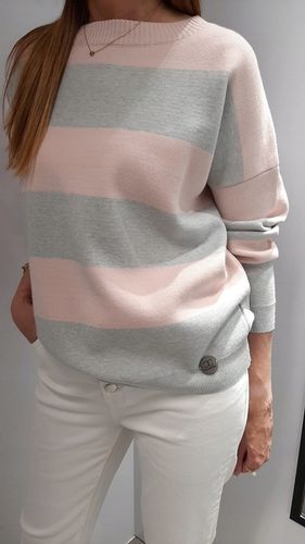 COCOMORE Sweter Pasy Szary + Różowy NEW na Arena.pl