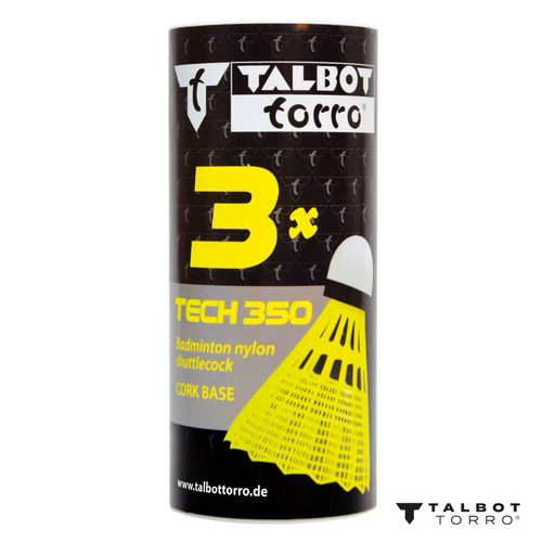 Lotki do badmintona TALBOT TORRO Tech 350 Medium 3 szt - żółte na Arena.pl