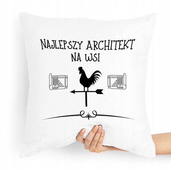 Poduszka Prezent Dla Najlepszego Architekta Na Wsi Z Nadrukiem Ze Zdjęciem zdjęcie 1