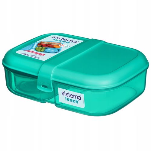 LUNCH BOX ŚNIADANIÓWKA Z PRZEGRÓDKAMI SISTEMA BOX POJEMNIK JEDZENIE 1100ml na Arena.pl