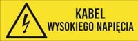 Tabliczka Kabel wysokiego napięcia grawer piktogram 20x6 cm duży wybór