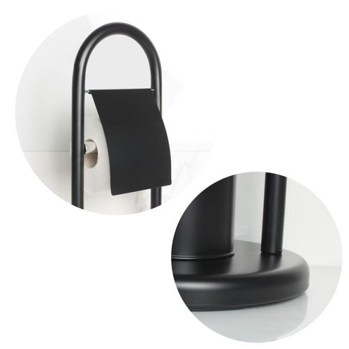 Zestaw łazienkowy stojak na papier toaletowy i szczotką + kosz na śmieci 3L na Arena.pl